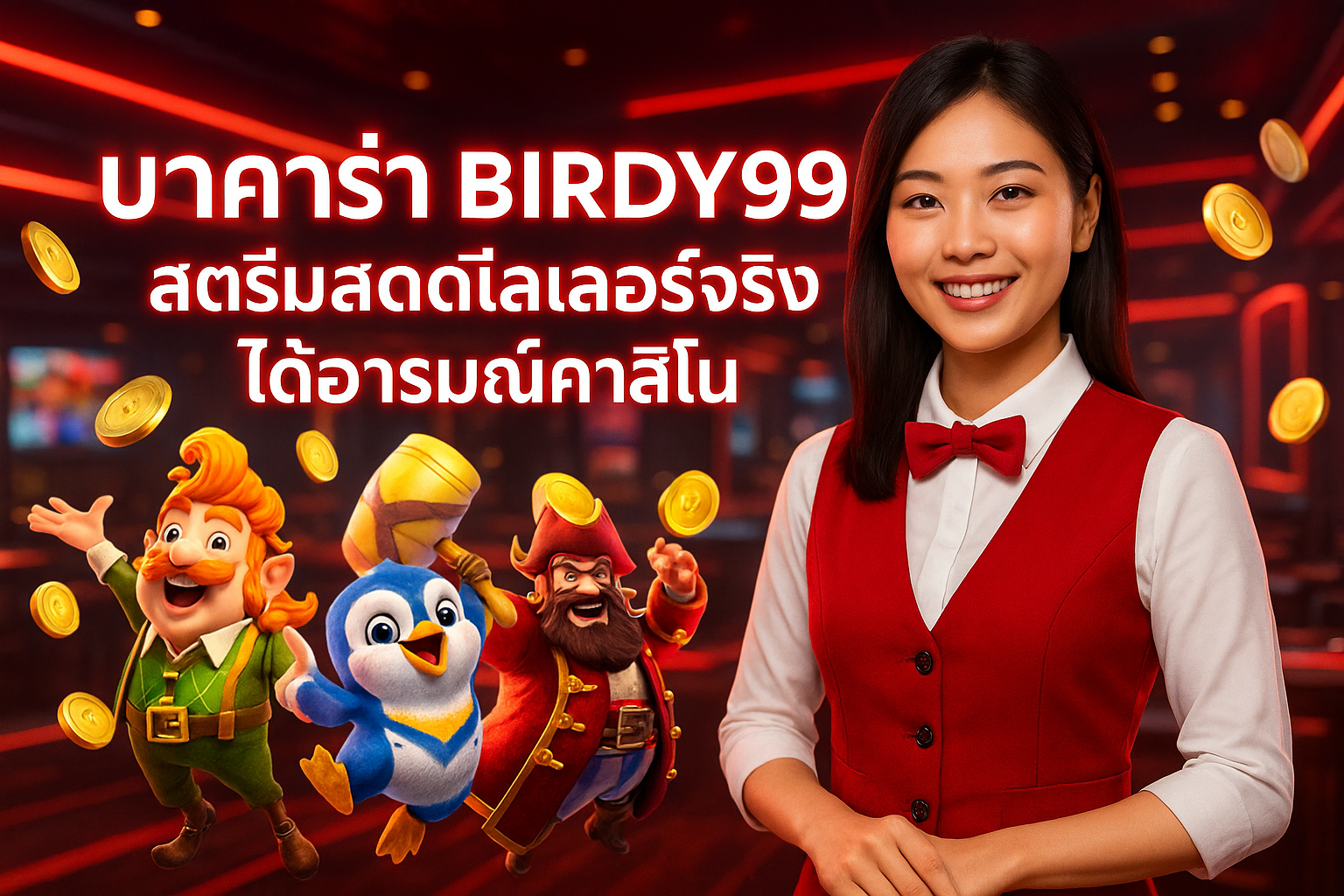 บาคาร่า BIRDY99 สตรีมสดดีลเลอร์จริง ได้อารมณ์คาสิโน